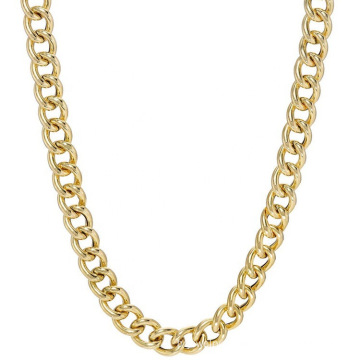 Fashion Cuban Chain Stainless Steel Jewelry Gold Plated Gold Jewelry Necklace